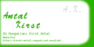 antal kirst business card